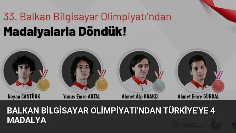 Balkan Bilgisayar Olimpiyatı’ndan Türkiye’ye 4 Madalya