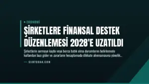 Şirketlere Finansal Destek Düzenlemesi 2028’e Uzatıldı